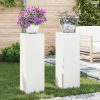 Növényállvány 2 pcs Fehér 24 x 24 x 75 cm Acél