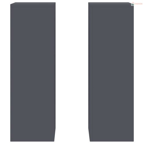 Növényállvány 2 pcs Antracit 24 x 24 x 75 cm Acél