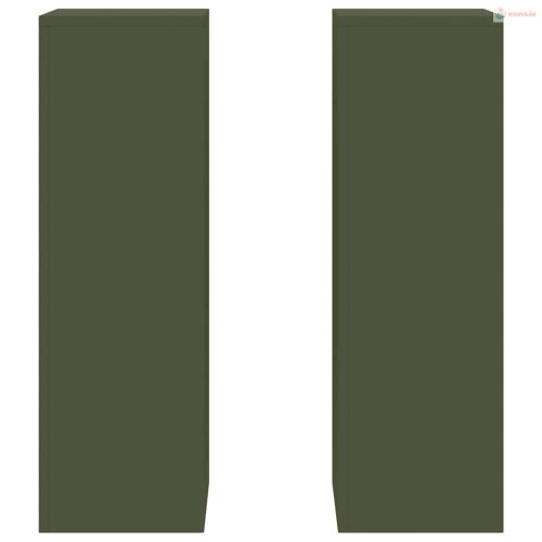 Növényállvány 2 pcs Oliva zöld 24 x 24 x 75 cm Acél