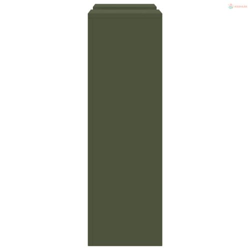 Növényállvány 2 pcs Oliva zöld 24 x 24 x 75 cm Acél