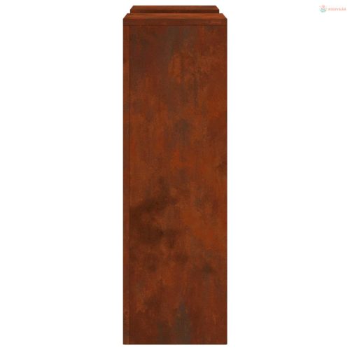 Növényállvány 2 pcs Rozsdás 24 x 24 x 75 cm Időjárásálló acél