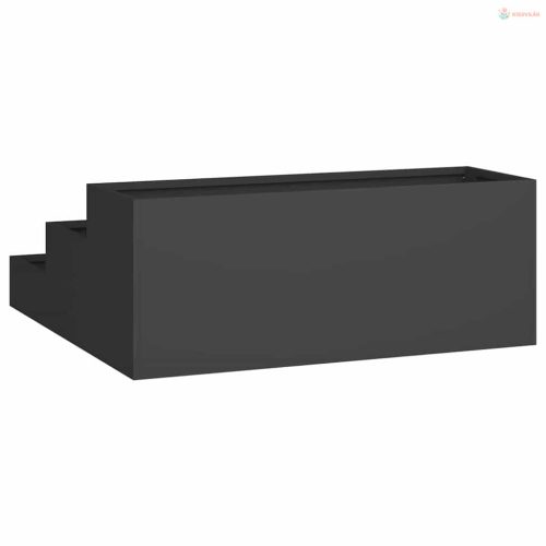 Kerti cserép Fekete 90 x 90 x 35 cm Hidegen hengerelt acél