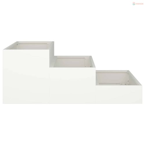 Kerti cserép Fehér 90 x 90 x 35 cm Hidegen hengerelt acél