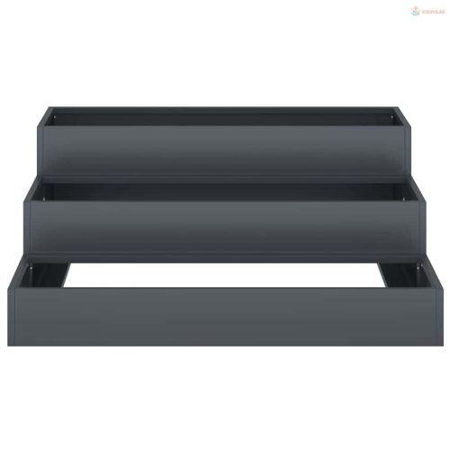 Kerti cserép Antracit 90 x 90 x 35 cm Hidegen hengerelt acél