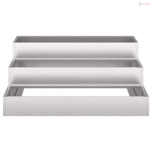 Kerti cserép Ezüst 90 x 90 x 35 cm Rozsdamentes acél