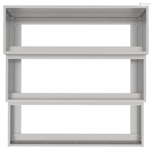 Kerti cserép Ezüst 90 x 90 x 35 cm Rozsdamentes acél