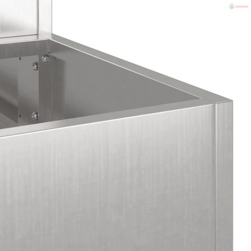 Kerti cserép Ezüst 90 x 90 x 35 cm Rozsdamentes acél