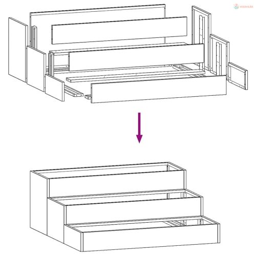 Kerti cserép Ezüst 90 x 90 x 35 cm Rozsdamentes acél