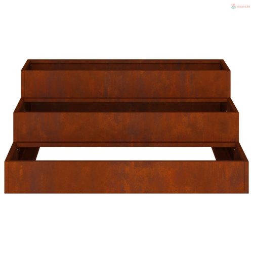 Kerti cserép Rozsdás 90 x 90 x 35 cm Időjárásálló acél