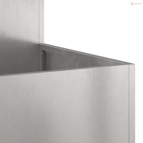 Kerti cserép Ezüst 80 x 80 x 48 cm Rozsdamentes acél