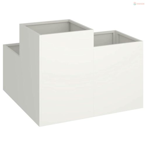 Kerti cserép Fehér 80 x 80 x 60 cm Acél