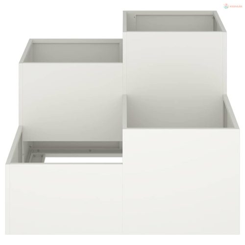 Kerti cserép Fehér 80 x 80 x 60 cm Acél