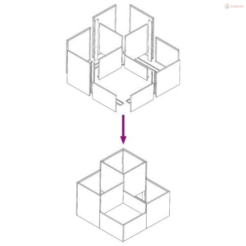 Kerti cserép Fehér 80 x 80 x 60 cm Acél