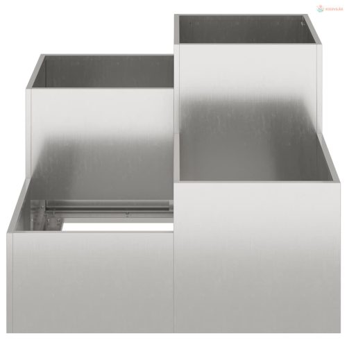 Kerti cserép Ezüst 100 x 100 x 60 cm Rozsdamentes acél