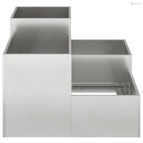 Kerti cserép Ezüst 100 x 100 x 60 cm Rozsdamentes acél