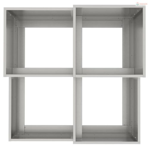 Kerti cserép Ezüst 100 x 100 x 60 cm Rozsdamentes acél