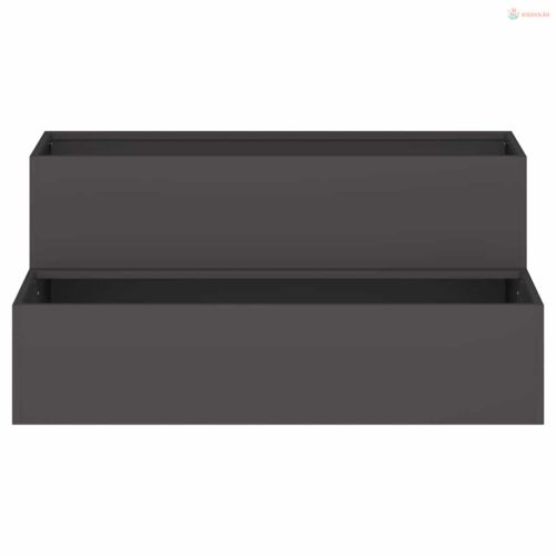 Kerti cserép Fekete 100 x 60 x 45 cm Hidegen hengerelt acél