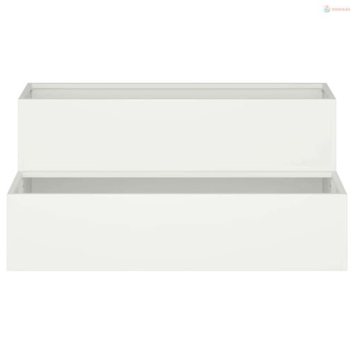 Kerti cserép Fehér 100 x 60 x 45 cm Hidegen hengerelt acél