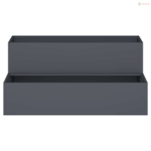 Kerti cserép Antracit 100 x 60 x 45 cm Hidegen hengerelt acél