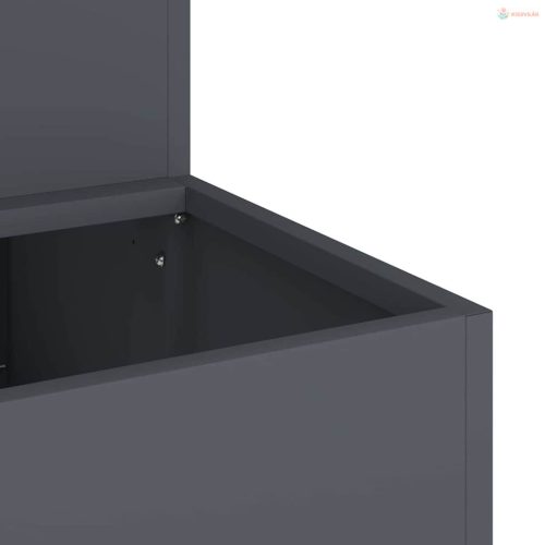 Kerti cserép Antracit 100 x 60 x 45 cm Hidegen hengerelt acél