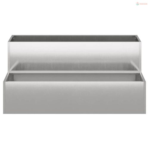 Kerti cserép Ezüst 100 x 60 x 45 cm Rozsdamentes acél