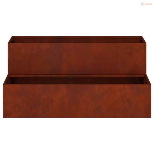 Kerti cserép Rozsdás 100 x 60 x 45 cm Időjárásálló acél