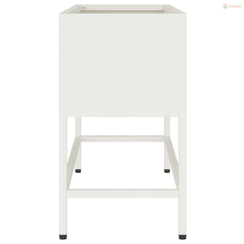 Magas Kerti Cserép Fehér 60 x 26 x 48 cm Acél