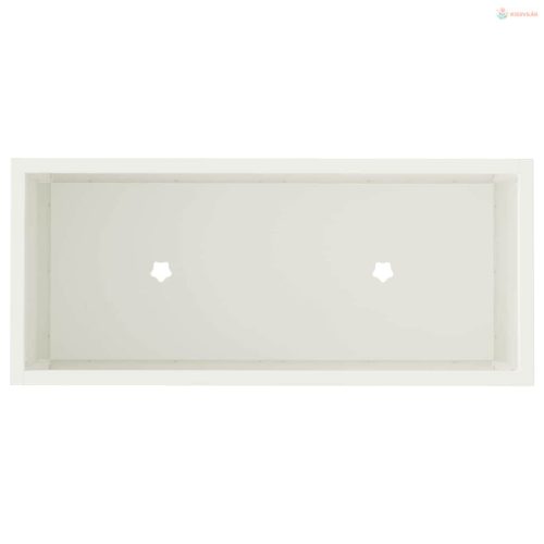 Magas Kerti Cserép Fehér 60 x 26 x 48 cm Acél