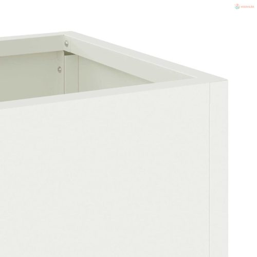 Magas Kerti Cserép Fehér 60 x 26 x 48 cm Acél