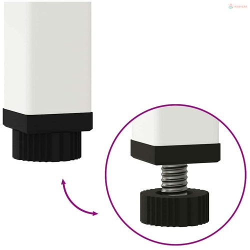 Magas Kerti Cserép Fehér 60 x 26 x 48 cm Acél