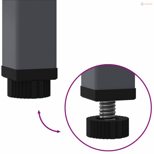 Magas Kerti Cserép Antracit 60 x 26 x 45 cm Acél