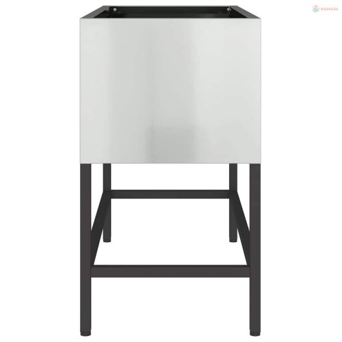 Magas Kerti Cserép Ezüst 60 x 26 x 45 cm Horganyzott acél