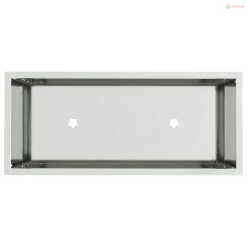 Magas Kerti Cserép Ezüst 60 x 26 x 45 cm Horganyzott acél