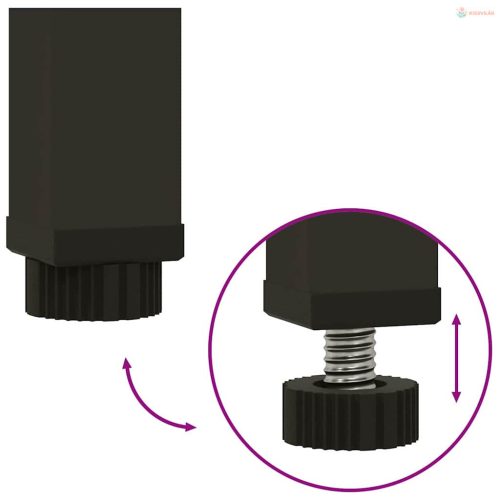 Magas Kerti Cserép Ezüst 60 x 26 x 45 cm Horganyzott acél