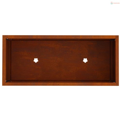 Magas Kerti Cserép Rozsdás 60 x 26 x 45 cm Időjárásálló acél