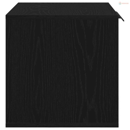 Fekete tölgyfa macskaalom tároló 60 x 40 x 40 cm