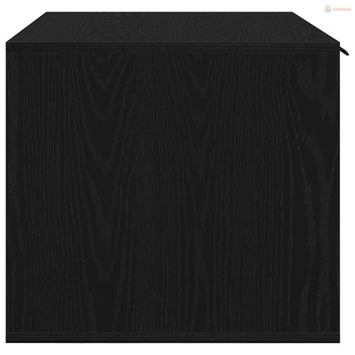 Fekete tölgyfa macskaalom tároló 80 x 50 x 45 cm