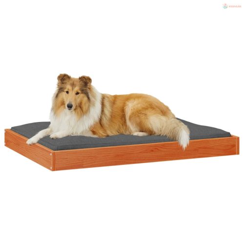 Kutyafekhely Faggyú barna 101,5 x 74 x 9 cm Tömör fenyőfa