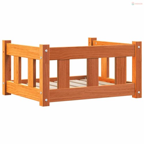 Kutyafekhely Faggyú barna 55 x 45 x 28 cm Tömör fenyőfa