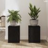Növényállvány 2 pcs Fekete tölgy 25 x 25 x 35 cm Faanyag