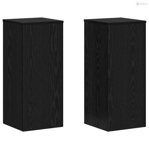 Növényállvány 2 pcs Fekete tölgy 30 x 30 x 70 cm Faanyag