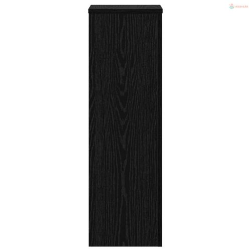 Növényállvány 2 pcs Fekete tölgy 25 x 25 x 80 cm Faanyag