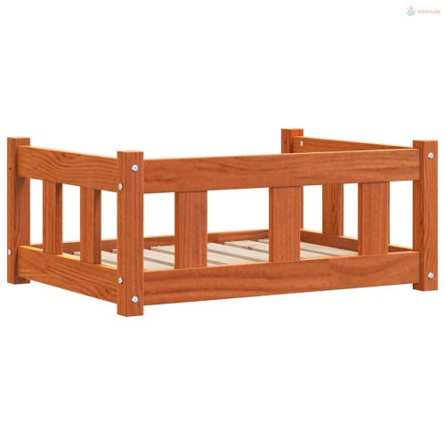 Kutyafekhely Faggyú barna 65,5 x 50 x 28 cm Tömör fenyőfa