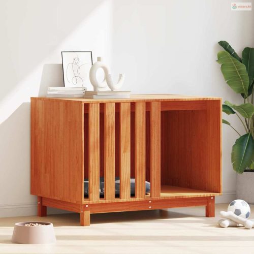 Kutyaház tárolóval Faggyú barna 100 x 70 x 70 cm Tömör fenyőfa