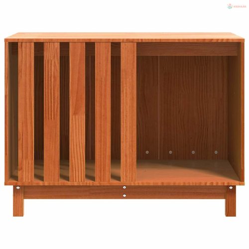 Kutyaház tárolóval Faggyú barna 100 x 70 x 70 cm Tömör fenyőfa