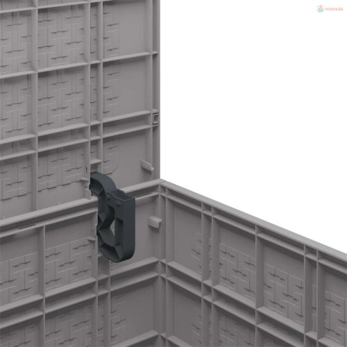 Tároló Doboz Világosszürke 55 x 53 x 57 cm Polipropilén