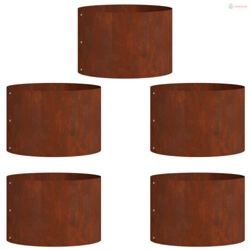 Ültető gyűrű 5 pcs Barna 30 x 30 x 20 cm Időjárásálló acél