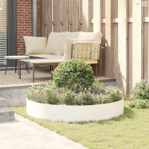 Ültető gyűrű Fehér 120 x 120 x 20 cm Hidegen hengerelt acél