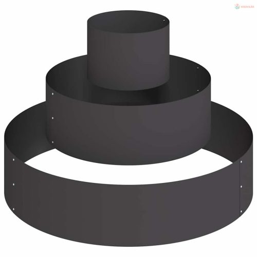 Kerti cserép Fekete 90 x 90 x 20 cm Hidegen hengerelt acél