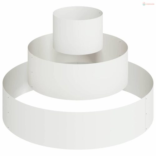 Kerti cserép Fehér 90 x 90 x 20 cm Hidegen hengerelt acél